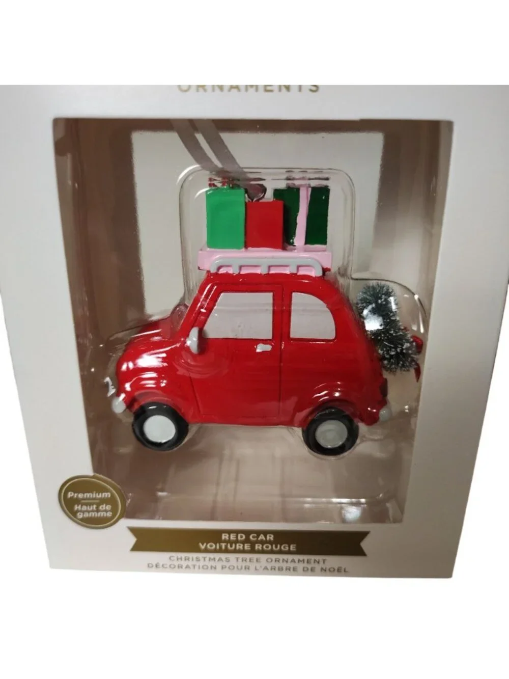 Hallmark Red Car Christmas Ornament With Gifts Roof Decoration In Box